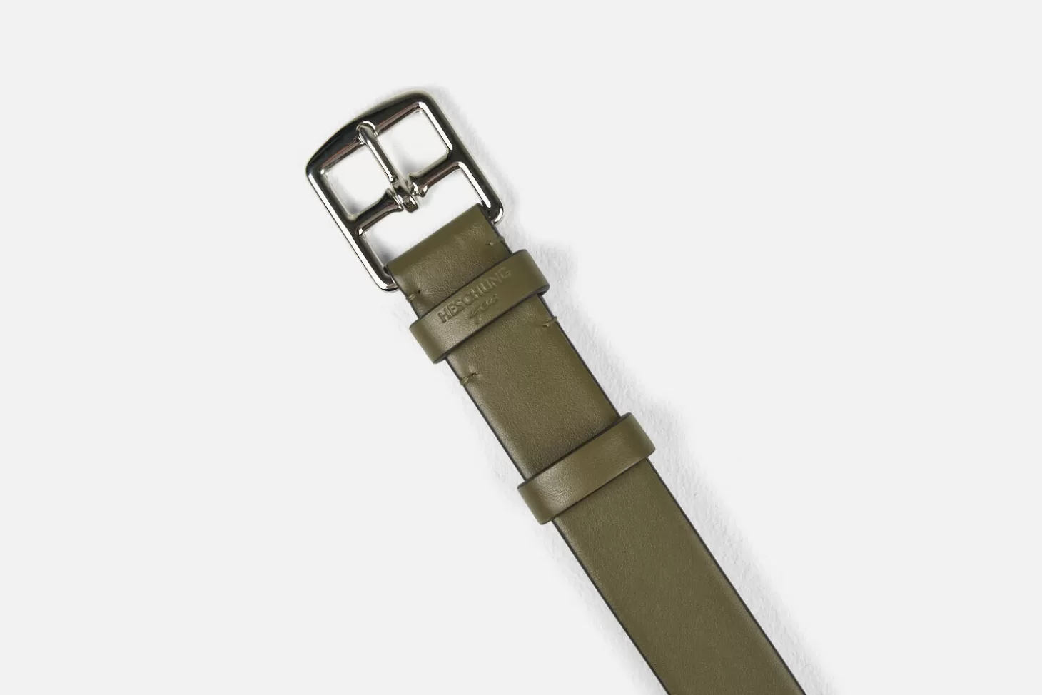 Fashion Heschung Ceinture Box Kaki Sellier