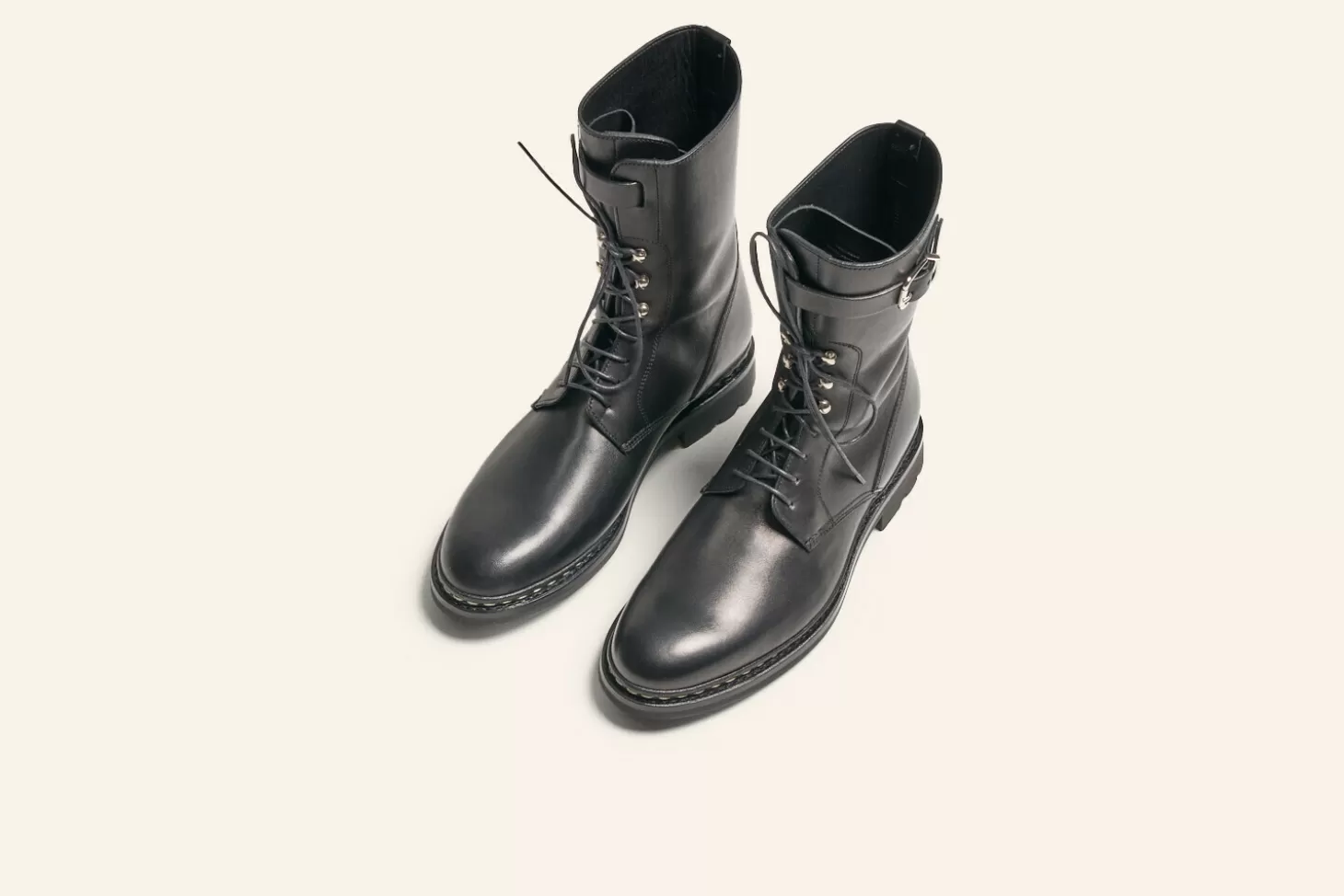 Sale Heschung La Botte Sergent Femme Noir